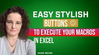 How to create a button to run a macro in Excel using a shape and an icon