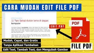 CARA MENGEDIT FILE PDF DI LAPTOP  PC -  TANPA APLIKASI TAMBAHAN