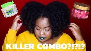 I Tried A Kimberly Cherrell Wash N Go Killer Combo  Mielle Custard + Xtreme Wetline Gel