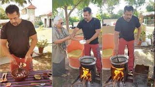 Salman Khan cooking his Iftar for Ramadan with his Mother at his Panvel Farm House with his Family