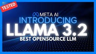 Introducing Llama 3.2 BEST Opensource Multimodal LLM Ever