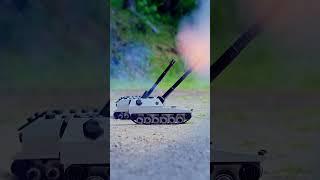 Msta-S and AHS Krab → mini cannon tank → #cannon ​#battlefield  #mrmichal