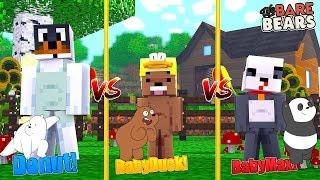 Minecraft WE BARE BEARS VS - ICE BEAR Donut VS GRIZZLY BEAR Baby Duck VS PANDA BEAR Baby Max