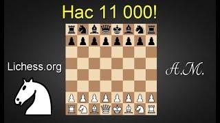 Нас 11 000 Игра со зрителями на lichess.org  Шахматы.