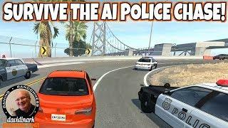 HOW LONG CAN WE SURVIVE? BeamNG Drive AI Police Chase