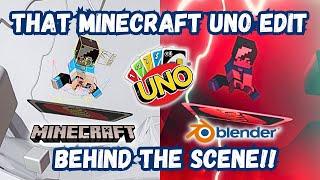 That MINECRAFT UNO EDIT behind the scenes in BLENDER