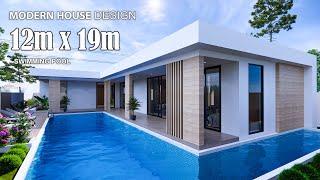 Modern House  House Design idea   12m x 19m with Swimming pool