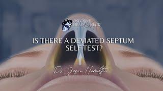 Is there a deviated septum self test?