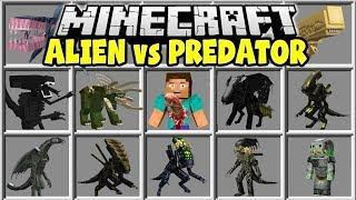 Minecraft ALIEN VS PREDATOR MOD  ALIENS MARINES GUNS PREDATORS & MORE