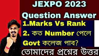 JEXPO 2023 Question Answer Jexpo 2023 Marks vs Rank Jexpo 2023 Govt College Youth Hub Education