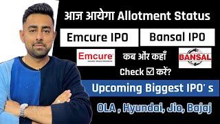 Emcure IPO Allotment  Bansal IPO Allotment  कब और कहाँ Check करना है ?  Jayesh Khatri