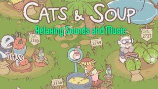 Cats & Soup  1hr of Relaxing Cooking Sounds and Music for Sleep Meditation Studying ASMR