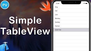 How to Create Simple TableView in Xcode 11 Swift 5