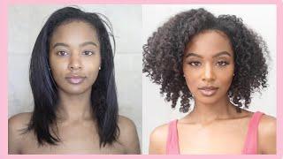 FROM STRAIGHT TO CURLY 3c HAIR TEXTURE WASH & GO WASH DAY  NADIRAH ALI