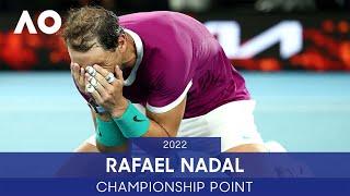 Record-Breaker Rafael Nadal Championship Point  Australian Open 2022