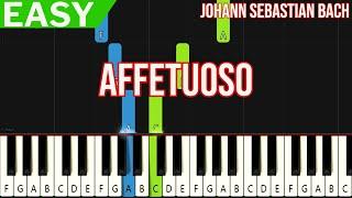  Johann Sebastian Bach - Affetuoso  EASY Piano Tutorial for Beginners