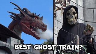 GHOST TRAIN with a DRAGON Animatronics Actors & more  Spook Castle at The Ekka