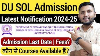 DU SOL Admission 2024-25 Latest Notification  Fees  Courses  Exams  SOL Admission 2024