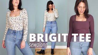 Brigit Tee Sewalong  Square Neck Top Pattern and Sewing Tutorial  Pattern Scout Patterns