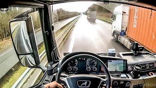 POV truck Driving MAN TGX 470 Aachen Germany   to Winterspelt Belgium 