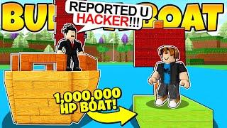 HE REPORTED ME FOR HIDDEN STRONGEST BOAT EVER Build a Boat