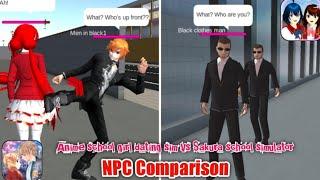 NPC Comparison  SAKURA School Simulator Vs Anime School Girl Dating Sim