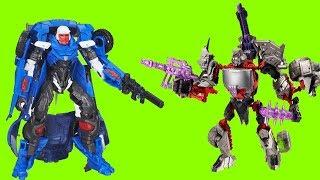 Transformers Age of Extinction Hot Shot and Transformers Construct Bots Megatron Robots Battle