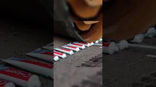 Crushing Crunchy & Soft Things by Road Roller  #shorts #asmr #experiment #tiktok