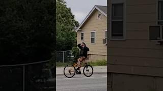 Riding a bike backwards #tricks #shorts #viral #riding #crazy