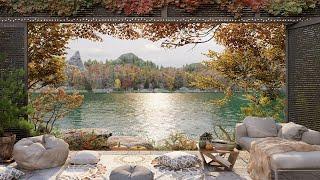 Lakeside Autumn Bliss A Cozy Retreat with Falling Leaves and Nature Sounds Autumn Ambience ASMR