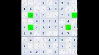 Sudoku Demonstration - Skyscraper Technique Example 02