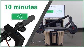 Charging a Xiaomi M365 Scooter in under 10 minutes vs 5 hours