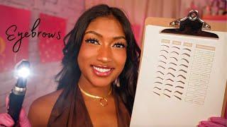 ASMR  Detailed Eyebrow Appointment Microblading Face Analysis Whispered Roleplay for Sleep