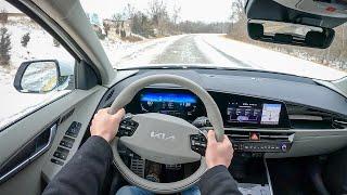 2023 Kia Niro EV Wave - Snowy POV Test Drive Binaural Audio