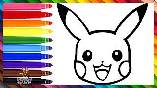 Dibuja y Colorea A Pikachu de Pokémon  Dibujos Para Niños