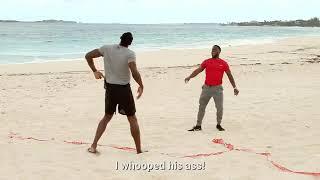 HILARIOUS See How Worlds Fastest Man Usain Bolt Loses To Kevin Hart In A Beach Race