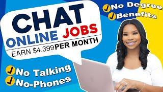  $4399 Per Month Chat Online Jobs No Phone No Talking Just Typing Work from Home Now