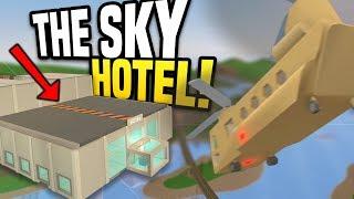 HUGE SKY HOTEL - Unturned Hotel Roleplay  Running A Hotel in The Sky