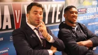 ANTHONY JOSHUA v DILLIAN WHYTE - FULL POST FIGHT PRESS CONFERENCE W EDDIE HEARN  BAD INTENTIONS