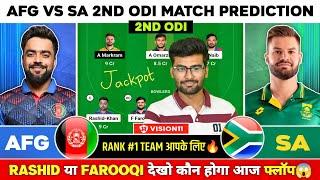 AFG vs SA Dream11  AFG vs SA Dream11 Prediction  Afghanistan vs Southafrica ODI Dream11 Team Today