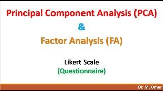 Principal Component Analysis and Factor Analysis