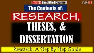Research The Content Structure of Research Thesis and Dissertation