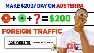 Adsterra high CPM tricks Free USA TrafficEarn $200Day New Strategy