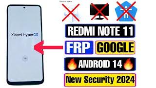 Redmi Note 11 FRP Bypass Xiaomi HyperOS  Xiaomi HyperOS - Android 14 Bypass Google Account 2024
