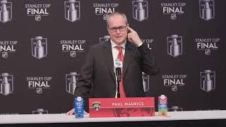 Paul Maurice Panthers Postgame - Stanley Cup Final Game 5 Vegas Golden Knights 9 Florida 3
