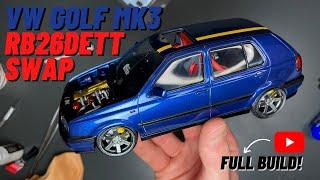 124 Scale Fujimi VW Golf MK3 RB26Dett Swap Project Full Build W@Bushido Scale Cars