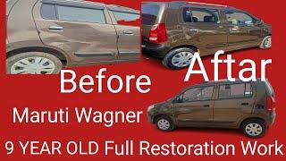 Maruti suzuki  Wagonr Full  Restoration Work  How To Dent Pent Wagonr  Wagonr Denting Penting Work