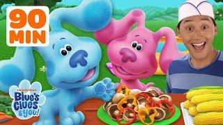 Blue and Josh Eat Food and Play Games  w Magenta  90 Minute Compilation  Blues Clues & You