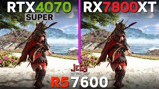 RX 7800 XT vs RTX 4070 Super  Ryzen 5 7600  Tested in 15 games