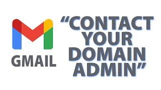 Contact Your Domain Admin Error FixedSolution